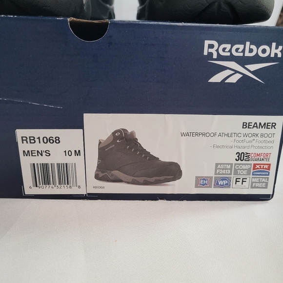 New Reebok Beamer Men's Safety Toe Waterproof Athletic Work Boot Size 10M - Picture 3 of 14